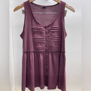 Torrid Burgundy Sleeveless Blouse